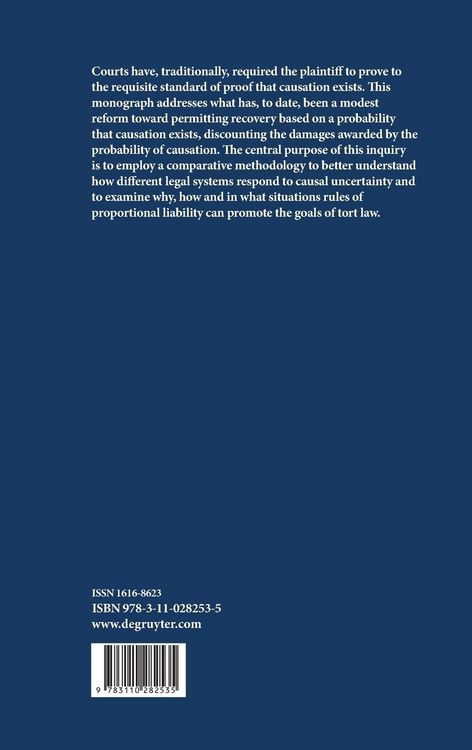 Produktbild: Proportional Liability: Analytical and Comparative Perspectives
