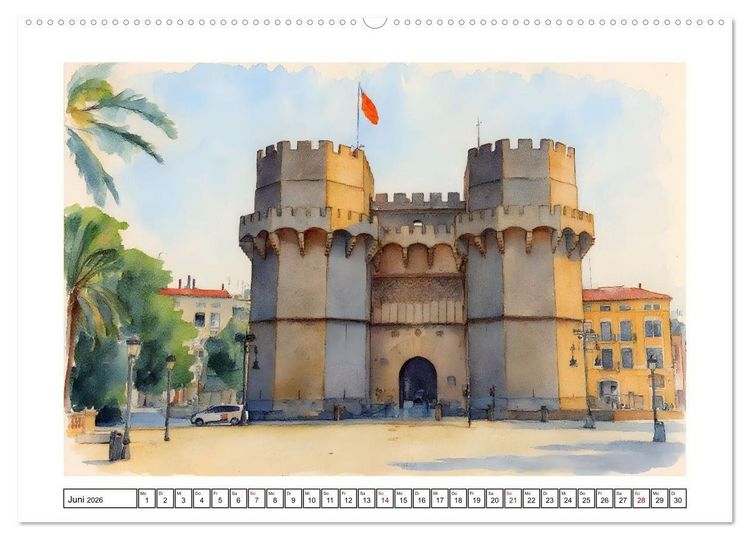 Produktbild: Urlaubsparadies Spanien (hochwertiger Premium Wandkalender 2026 DIN A2 quer), Kunstdruck in Hochglanz