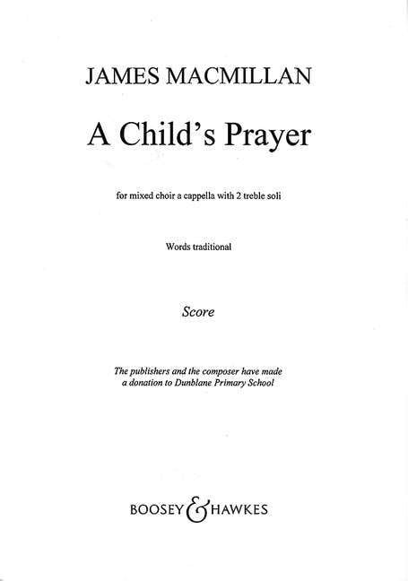 Produktbild: A Child's Prayer, Chorpartitur
