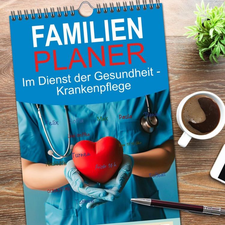 Produktbild: Familienplaner 2026 - Im Dienst der Gesundheit - Krankenpflege mit 5 Spalten (Wandkalender, 21 x 45 cm) CALVENDO