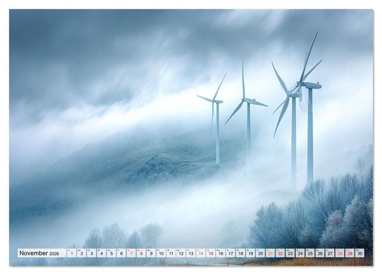 Produktbild: Windtr&auml;ume (Wandkalender 2026 DIN A2 quer), CALVENDO Monatskalender