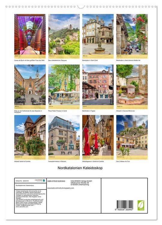 Produktbild: Nordkatalonien Kaleidoskop (hochwertiger Premium Wandkalender 2026 DIN A2 hoch), Kunstdruck in Hochglanz
