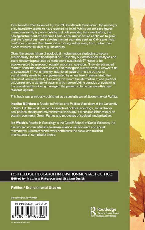 Produktbild: The Politics of Unsustainability