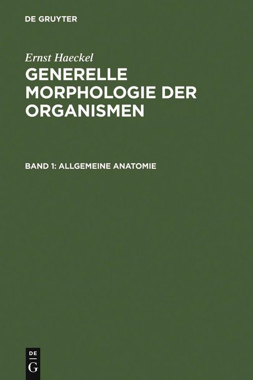Produktbild: Generelle Morphologie der Organismen
