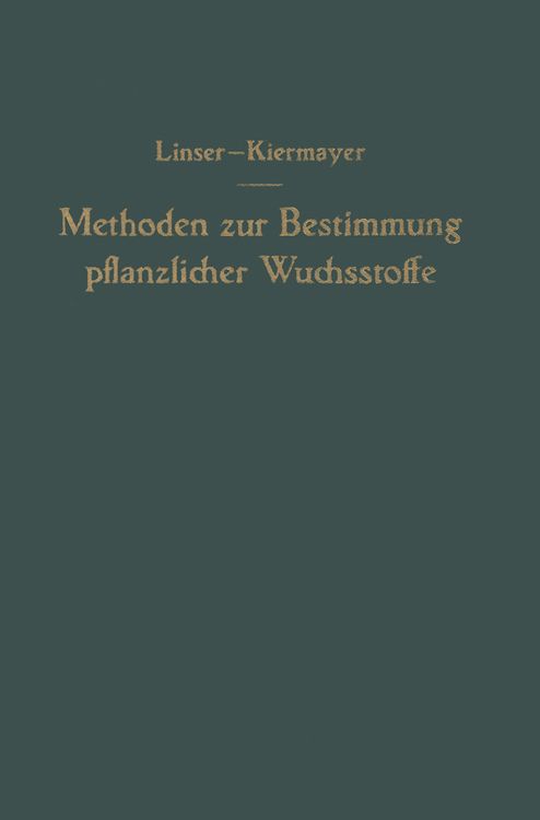 Produktbild: Methoden zur Bestimmung pflanzlicher Wuchsstoffe