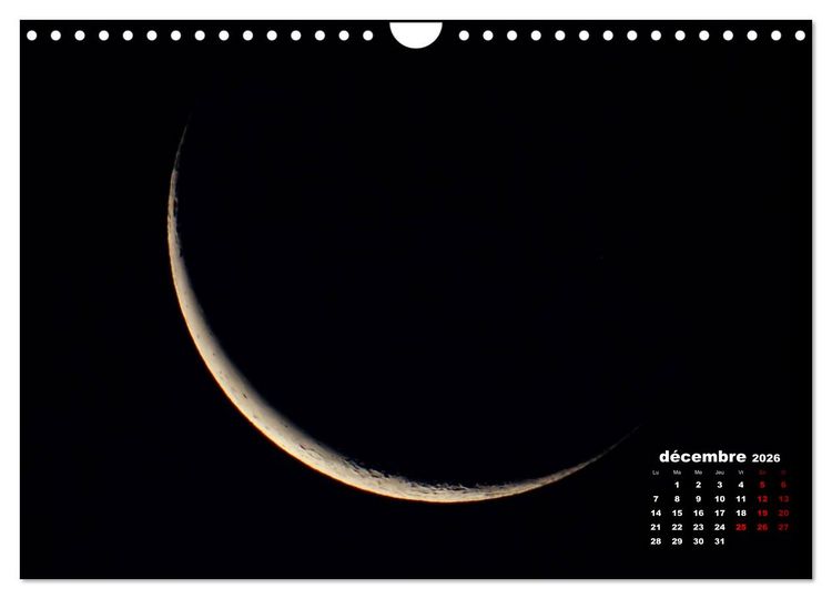 Produktbild: Phases de la lune (Calendrier mural 2026 DIN A4 vertical), CALVENDO calendrier mensuel