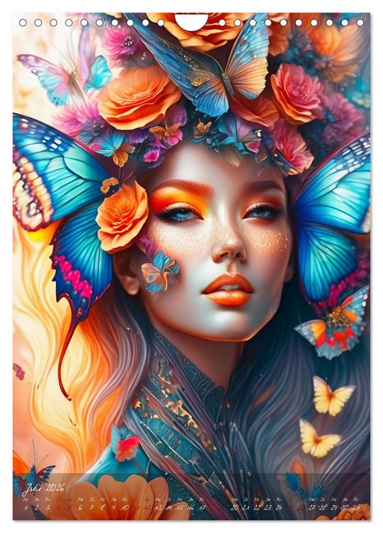 Produktbild: Mystische Frauen - G&ouml;ttinnen der Metamorphose (Wandkalender 2026 DIN A4 hoch), CALVENDO Monatskalender