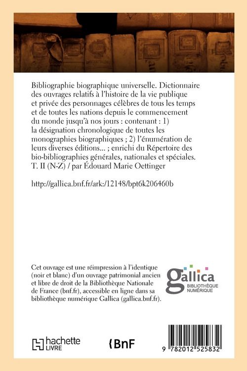 Produktbild: Bibliographie biographique universelle.T. II (N-Z) (&Eacute;d.1854)