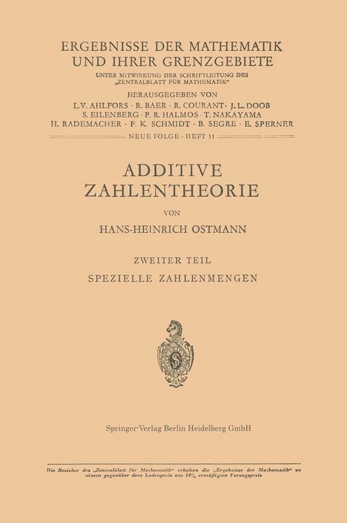 Produktbild: Additive Zahlentheorie
