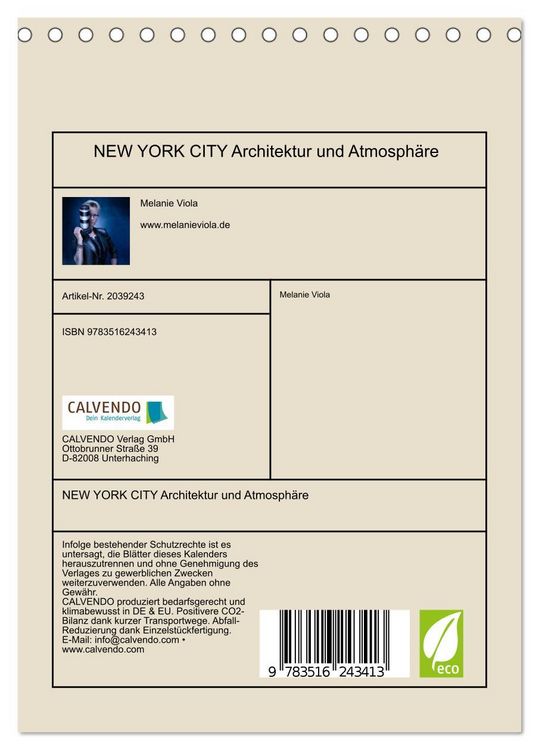 Produktbild: NEW YORK CITY Architektur und Atmosph&auml;re (Tischkalender 2026 DIN A5 hoch), CALVENDO Monatskalender