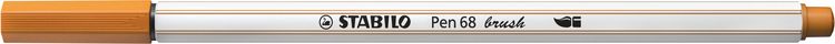 Produktbild: STABILO Premium-Filzstift mit Pinselspitze f&uuml;r variable Strichst&auml;rken -   Pen 68 brush - Einzelstift - ocker dunkel