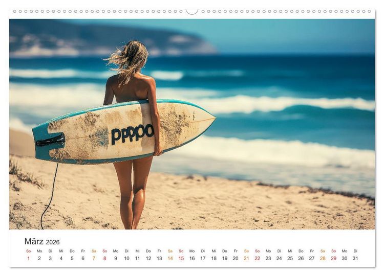 Produktbild: Surfen - Ride the Wave (Wandkalender 2026 DIN A2 quer), CALVENDO Monatskalender
