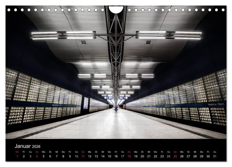 Produktbild: MetroMUC, Stationen im Untergrund M&uuml;nchens (Wandkalender 2026 DIN A4 quer), CALVENDO Monatskalender