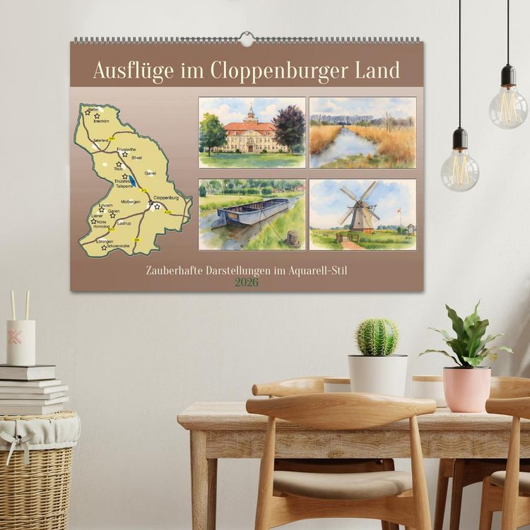 Produktbild: Ausfl&uuml;ge im Cloppenburger Land (Wandkalender 2026 DIN A2 quer), CALVENDO Monatskalender