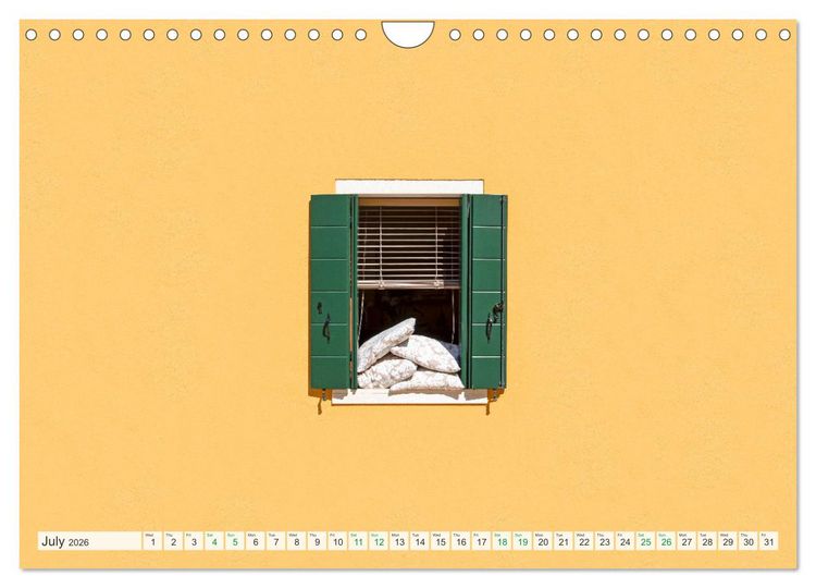 Produktbild: Burano and Minimalism (Wall Calendar 2026 DIN A4 landscape), CALVENDO 12 Month Wall Calendar