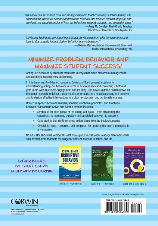 Produktbild: Managing the Cycle of Acting-Out Behavior in the Classroom