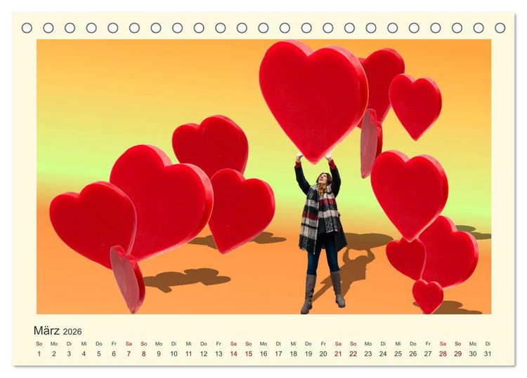 Produktbild: Das sch&ouml;nste Jahr, das Jahr der LIEBE (Tischkalender 2026 DIN A5 quer), CALVENDO Monatskalender