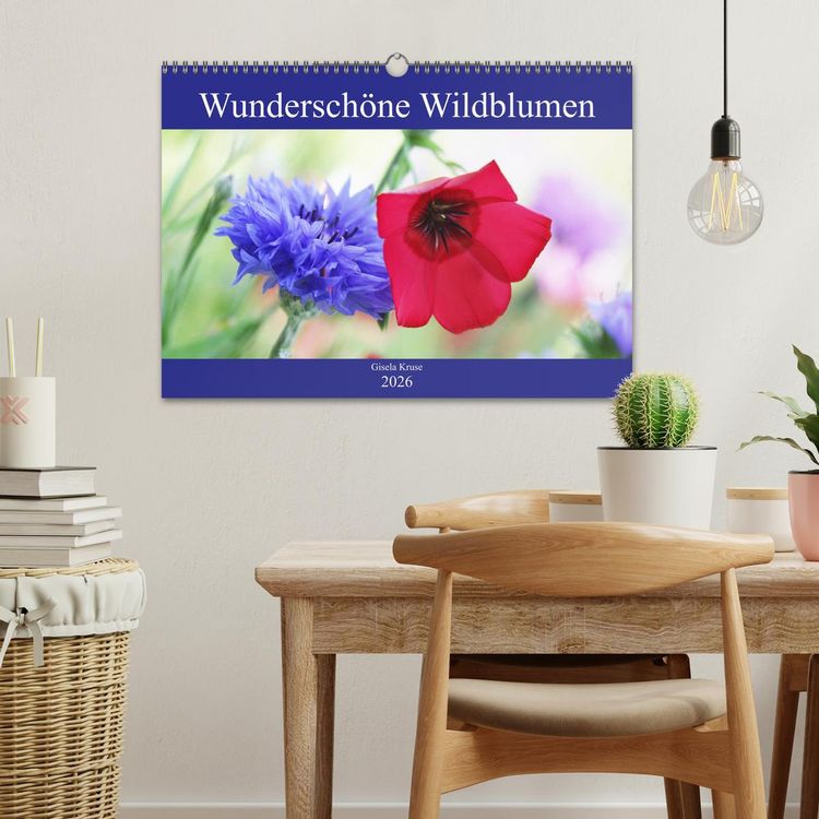 Produktbild: Wundersch&ouml;ne Wildblumen (Wandkalender 2026 DIN A3 quer), CALVENDO Monatskalender