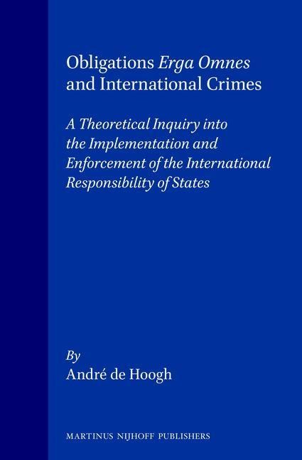 Produktbild: Obligations Erga Omnes and International Crimes
