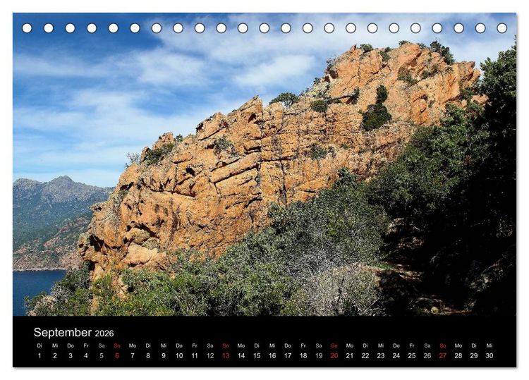 Produktbild: Korsika - Mediterrane Vielfalt (Tischkalender 2026 DIN A5 quer), CALVENDO Monatskalender