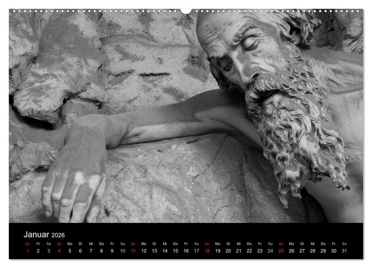 Produktbild: Lebende Steine - Skulpturen auf dem Friedhof Staglieno (Wandkalender 2026 DIN A2 quer), CALVENDO Monatskalender