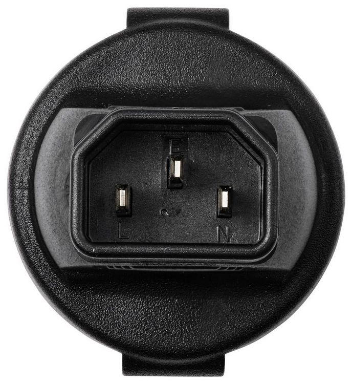 Produktbild: TRU COMPONENTS Kaltger&auml;te-Adapter CEE-Kupplung - Kaltger&auml;te-Stecker C14 Gesamtpolzahl: 2 + PE Schwarz 1 St.