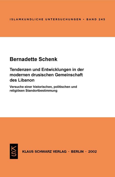 Produktbild: Tendenzen und Entwicklungen in der modernen drusischen Gemeinschaft des Libanon