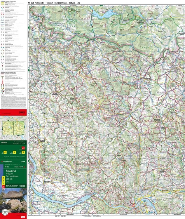 Produktbild: Freytag & berndt Wanderkarte WK 053 M&uuml;hlviertel, Freistadt - Bad Leonfelden - Bad Zell - Linz 1:50.000