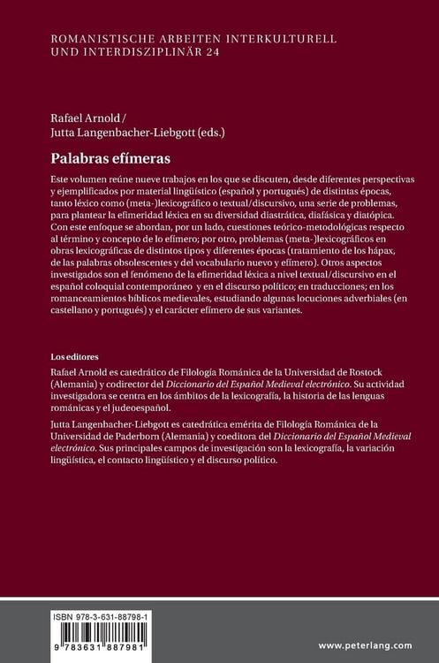 Produktbild: Palabras ef&iacute;meras