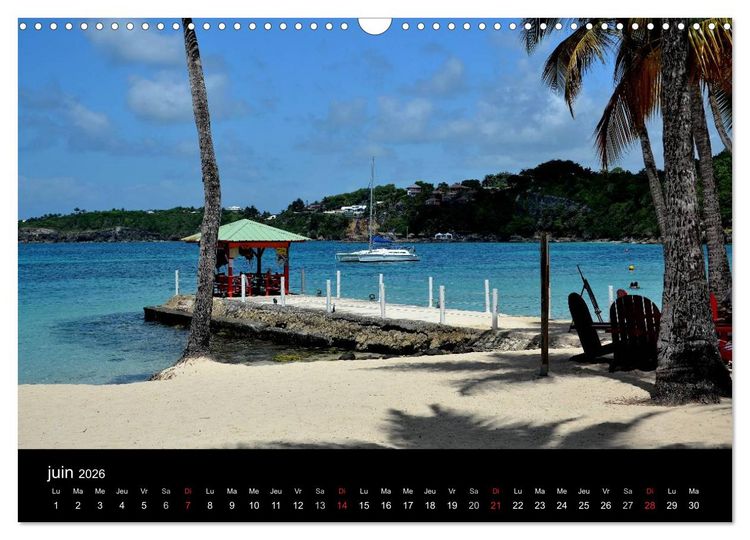 Produktbild: Paysages de Guadeloupe (Calendrier mural 2026 DIN A3 vertical), CALVENDO calendrier mensuel