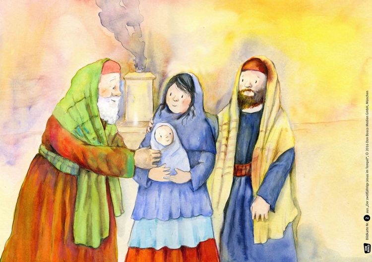 Produktbild: Der zw&ouml;lfj&auml;hrige Jesus im Tempel. Kamishibai Bildkartenset.