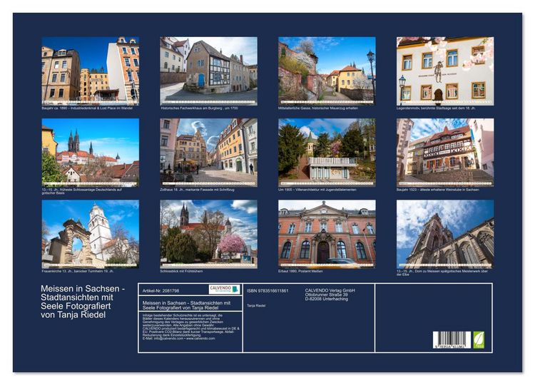 Produktbild: Meissen in Sachsen - Stadtansichten mit Seele Fotografiert von Tanja Riedel (Wandkalender 2026 DIN A2 quer), CALVENDO Monatskalender