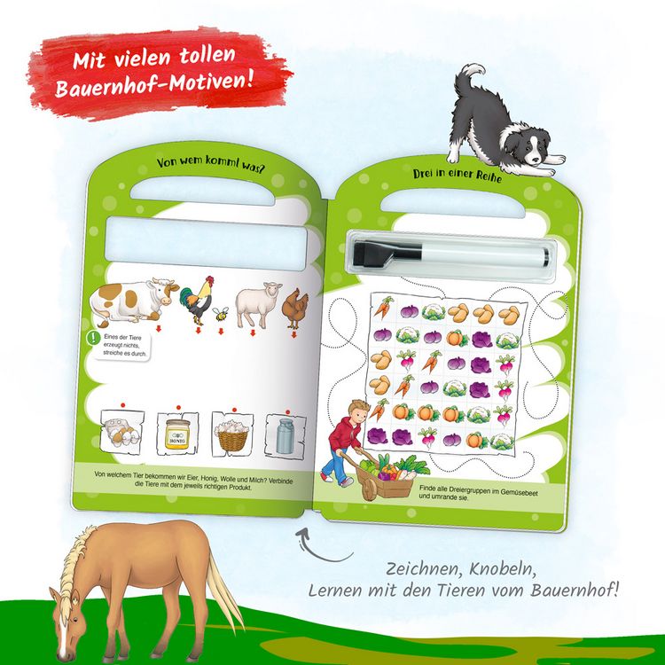 Produktbild: Tr&ouml;tsch Pappenbuch Schreib und wisch weg Pappenbuch Bauernhof