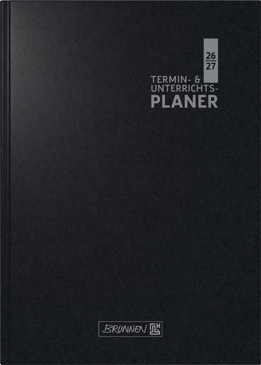 Produktbild: Termin- & Unterrichtsplaner 2026/2027 | A5, Kunststoff, schwarz