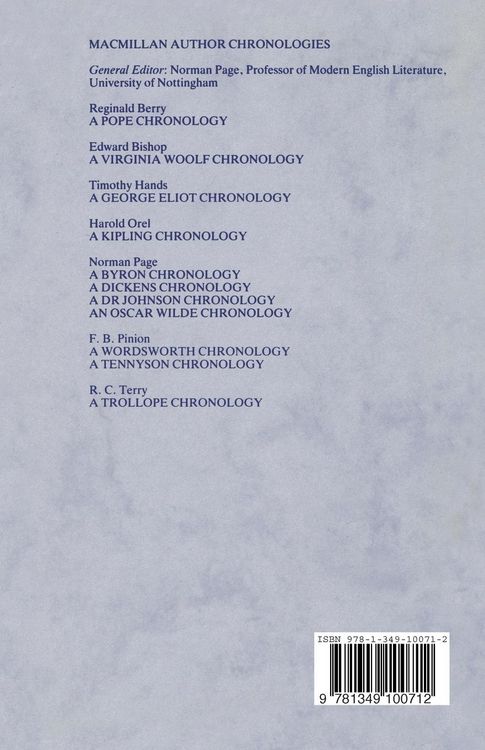 Produktbild: An Oscar Wilde Chronology