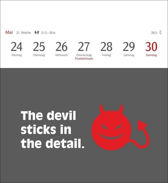 Produktbild: Now I know how the rabbit runs Postkartenkalender 2027 - 53 denglische Spr&uuml;che und Sprichw&ouml;rter