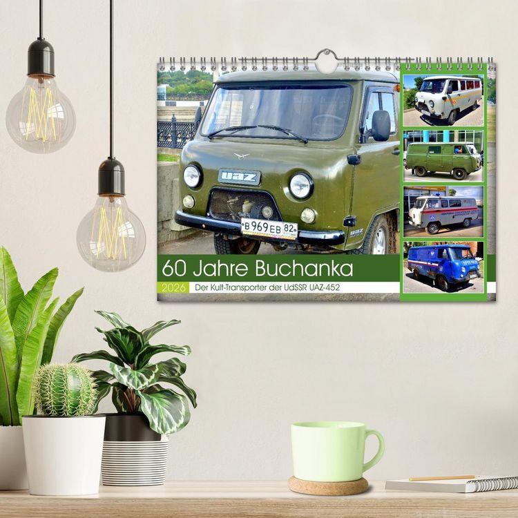 Produktbild: 60 Jahre Buchanka - Der Kult-Transporter der UdSSR UAZ-452 (Wandkalender 2026 DIN A4 quer), CALVENDO Monatskalender