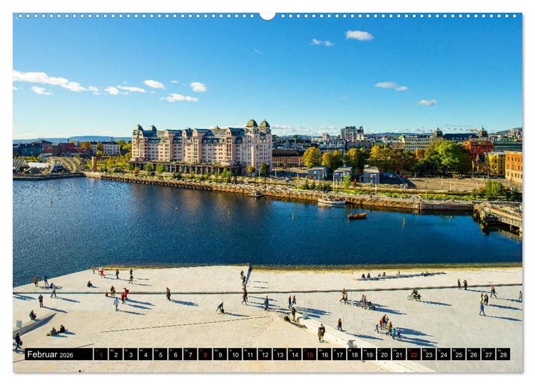 Produktbild: Oslo Impressionen (hochwertiger Premium Wandkalender 2026 DIN A2 quer), Kunstdruck in Hochglanz