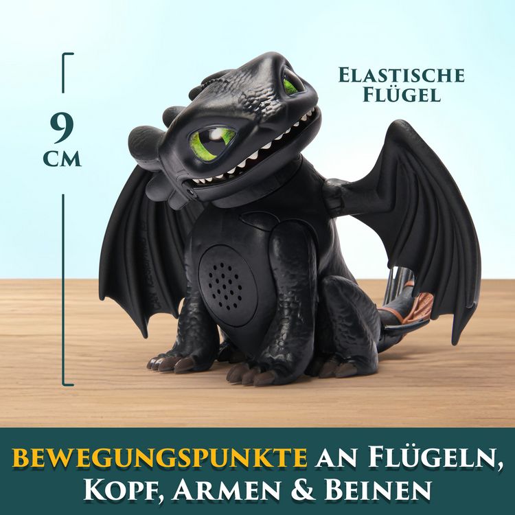 Produktbild: Drachenz&auml;hmen leicht gemacht - Interaktiver Mini-Drache Ohnezahn, Figur mit Soundeffekten&nbsp;