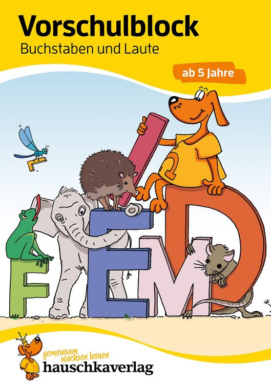 Produktbild: Vorschulblock ab 5 Jahre f&uuml;r Junge und M&auml;dchen - Buchstaben und Laute