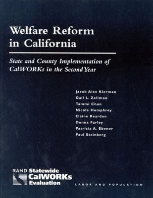 Produktbild: Welfare Reform in California