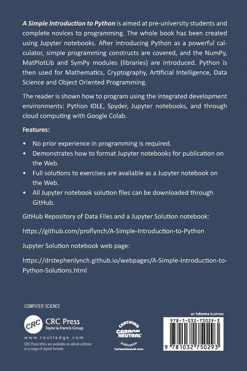 Produktbild: A Simple Introduction to Python