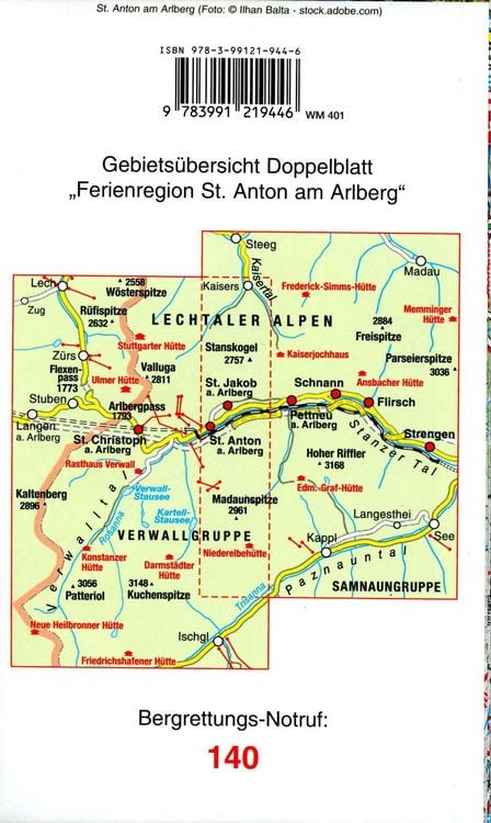 Produktbild: Mayr Wanderkarte Ferienregion St. Anton am Arlberg XL 1:25.000