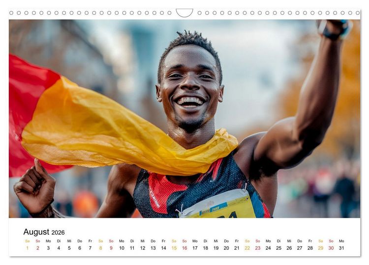 Produktbild: Marathon Power (Wandkalender 2026 DIN A3 quer), CALVENDO Monatskalender