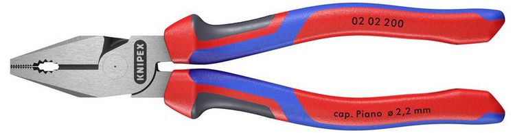 Produktbild: Knipex 02 02 200 Werkstatt Kraft-Kombizange 200mm DIN ISO 5746