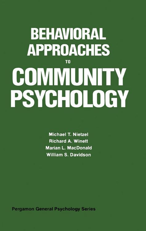 Produktbild: Behavioral Approaches to Community Psychology