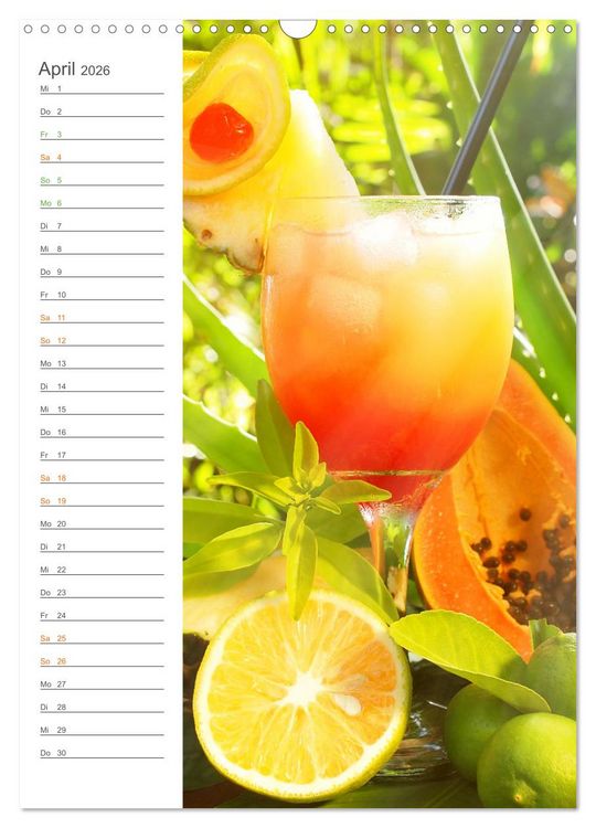 Produktbild: Tropical Cocktails - Erfrischend und fruchtig (Wandkalender 2026 DIN A3 hoch), CALVENDO Monatskalender