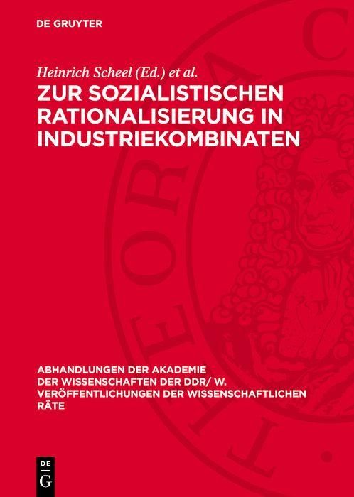Produktbild: Zur sozialistischen Rationalisierung in Industriekombinaten