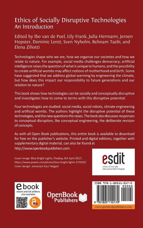 Produktbild: Ethics of Socially Disruptive Technologies