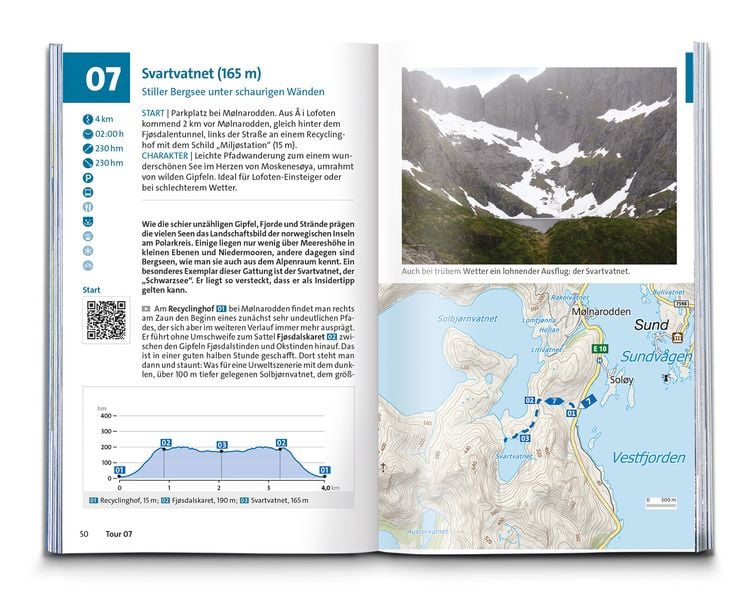 Produktbild: KOMPASS Wanderf&uuml;hrer Lofoten, Vester&aring;len und Senja, 70 Touren mit Extra-Tourenkarte